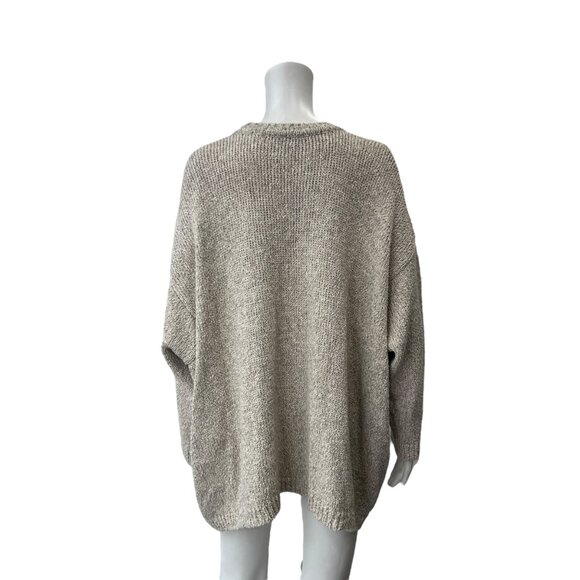 eskandar Beige Knit Cotton Pullover Sweater one size - Picture 5 of 8